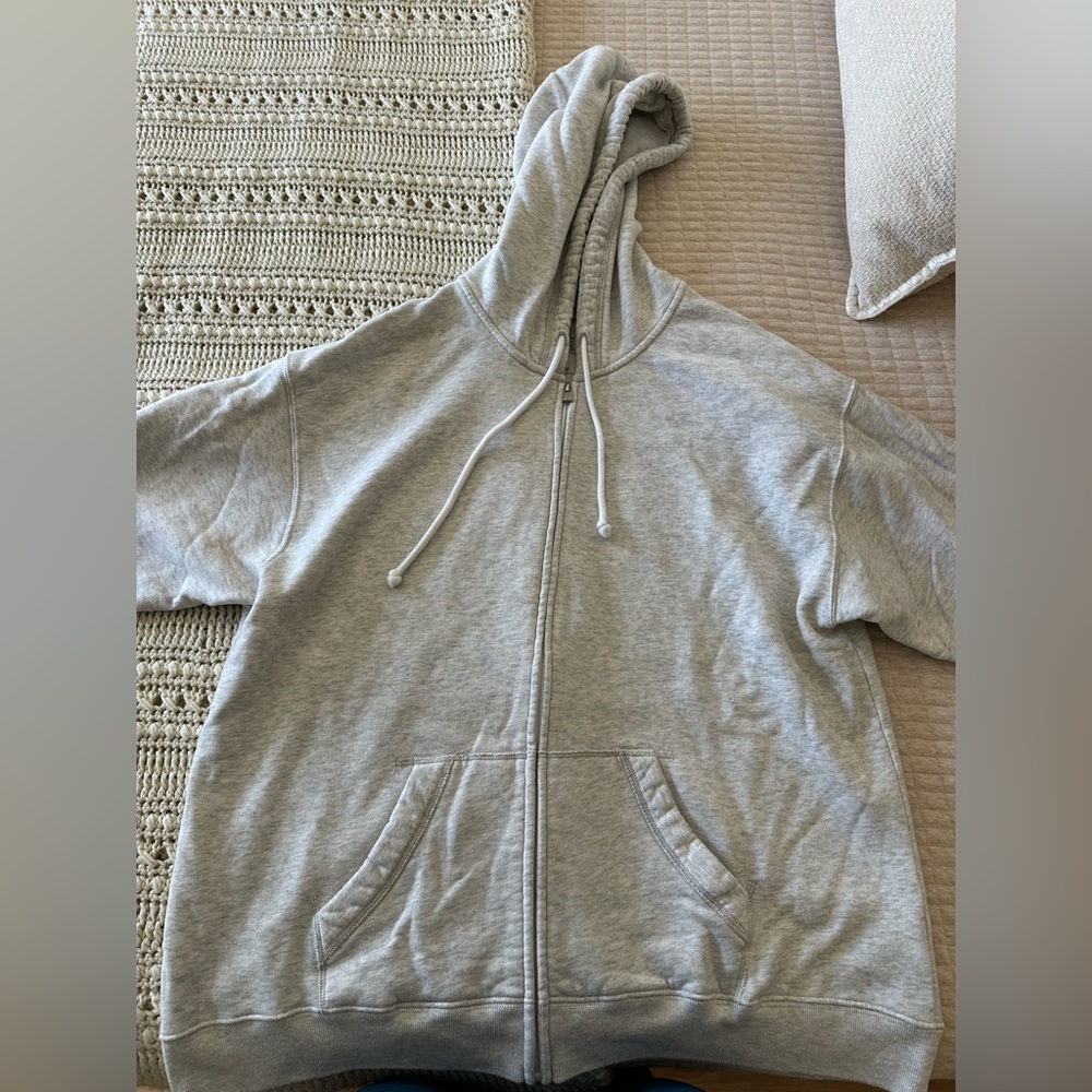 Hollister Light Gray Fleece Hoodie